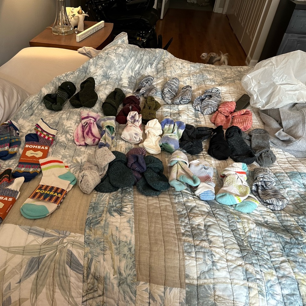 BOMBAS - over 30 Pair, ankle height - some brand new some gently used